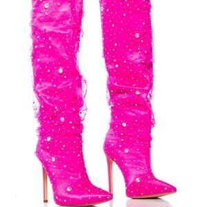 AZALEA WANG " LUXE LUXURY " FUCHSIA BOOTIE( BRAND NEW !!!!!!!!!!!!!